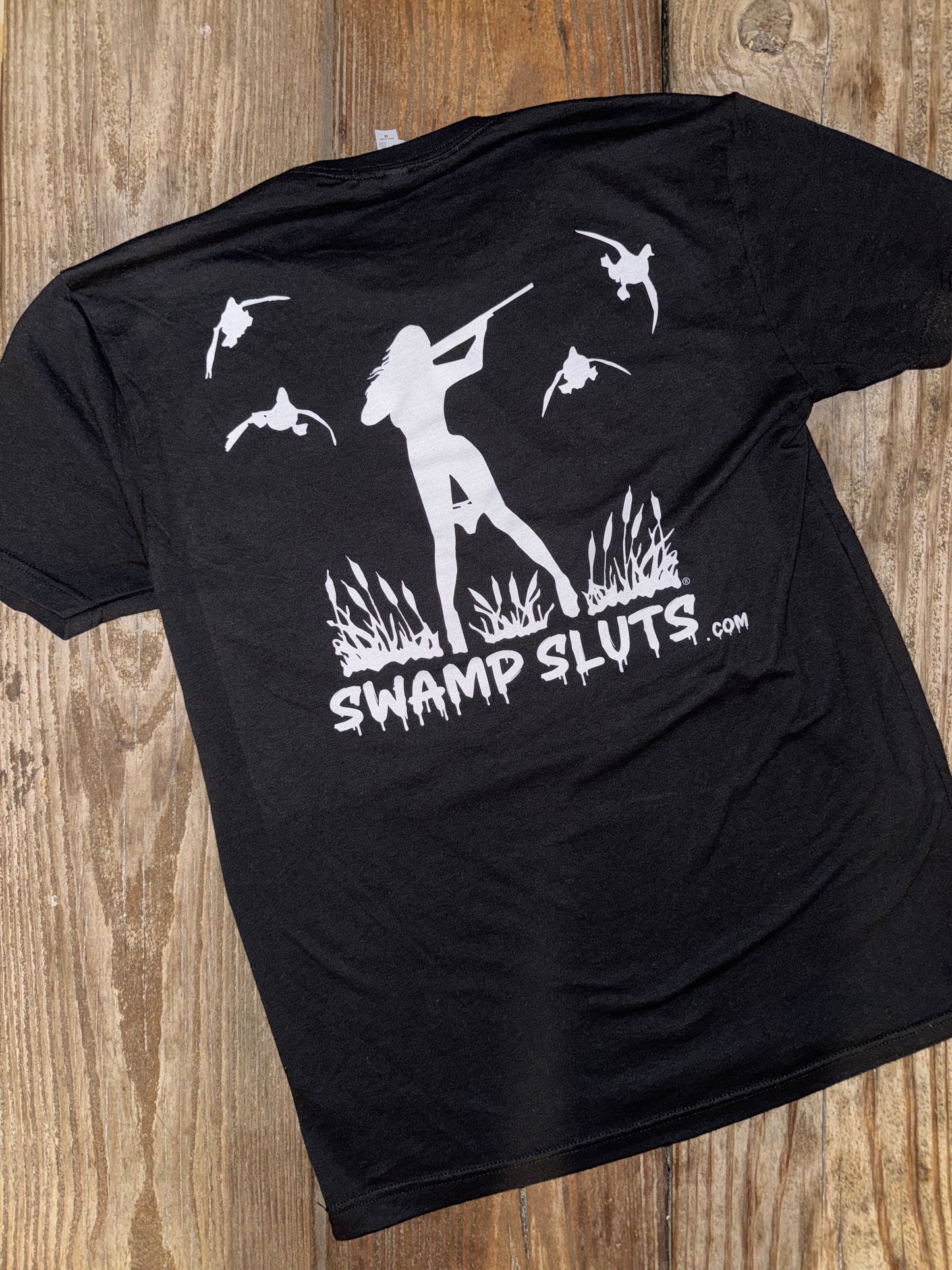 Swamp Sluts Classic Tee - Black w/ White Print